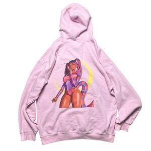 Megan Thee Stallion Pink Zip Up Hoodie Concert Merch XL